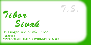 tibor sivak business card